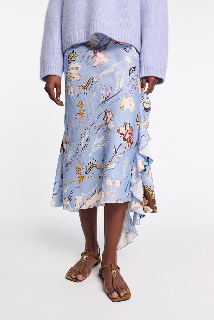 Dorothee schumacher rok bloemen blauw