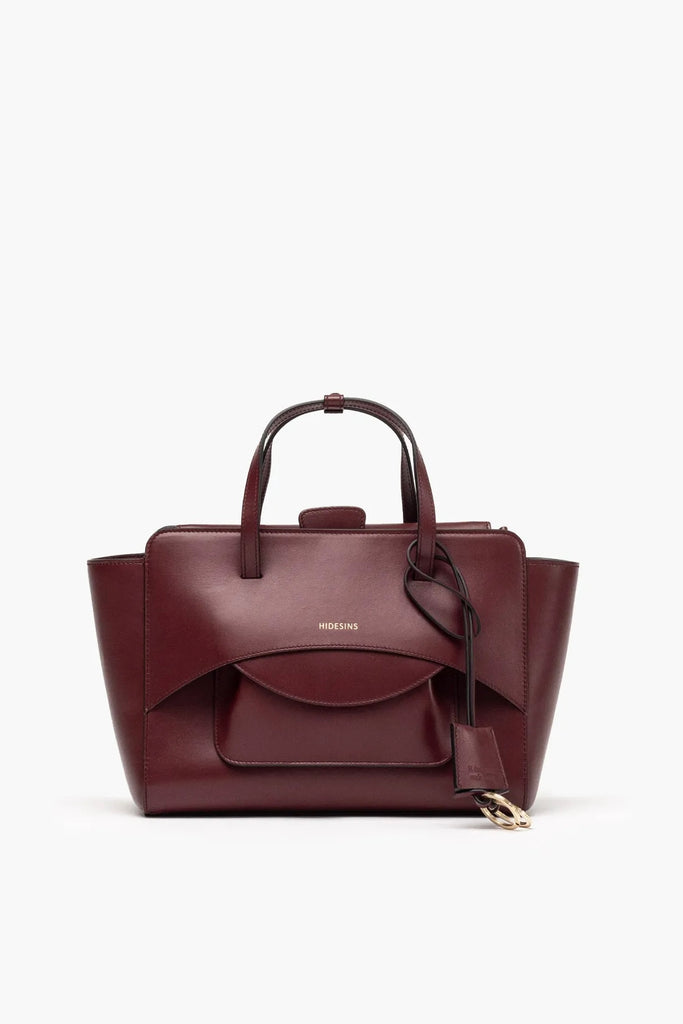 Hidesins bag flap M Wine